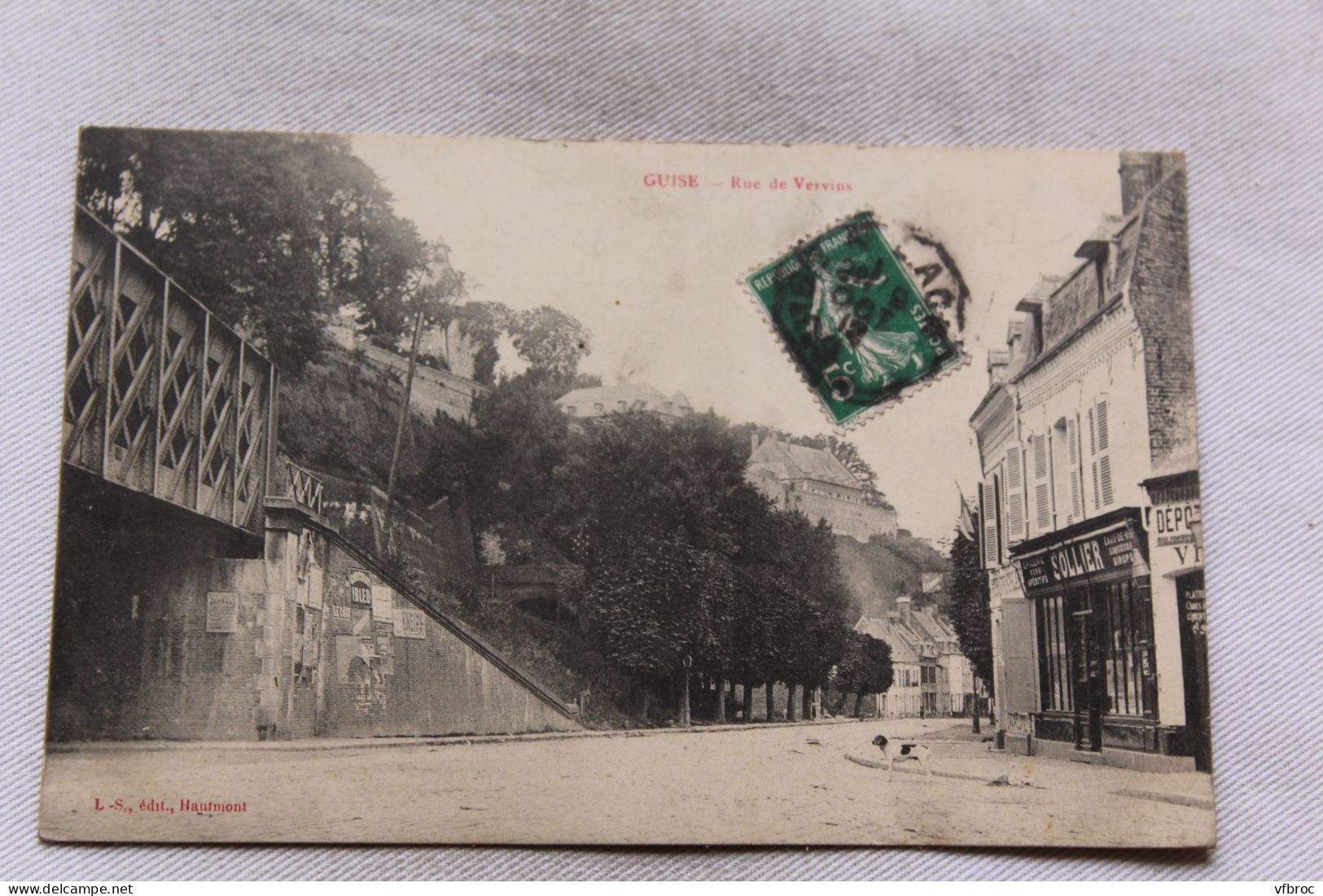 Cpa 1912, Guise, la rue de Vervins, Aisne 02