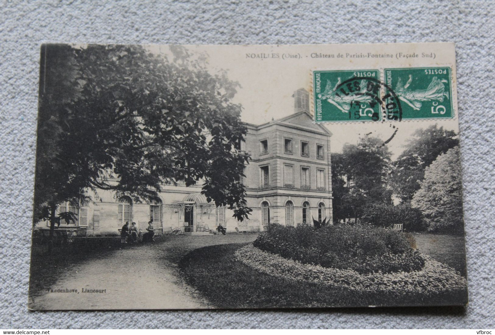 Cpa 1912, Noailles, château de Parisis Fontaine, façade Sud, Oise 60