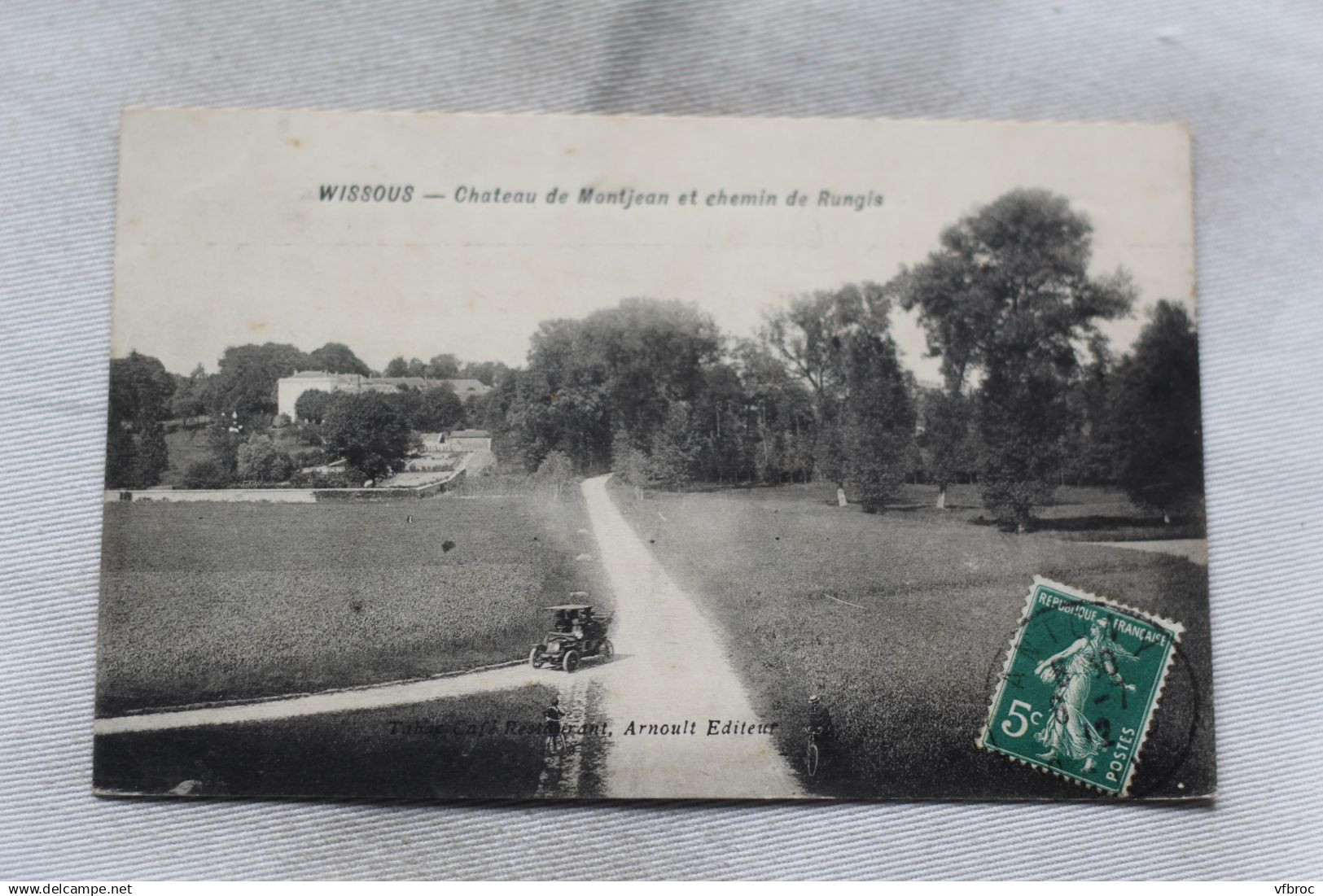 Cpa 1912, Wissous, château de Montjean et chemin de Rungis, Essonne 91