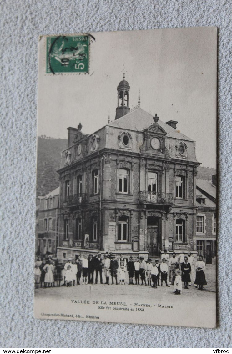 Cpa 1913, Haybes, mairie, Ardennes 08