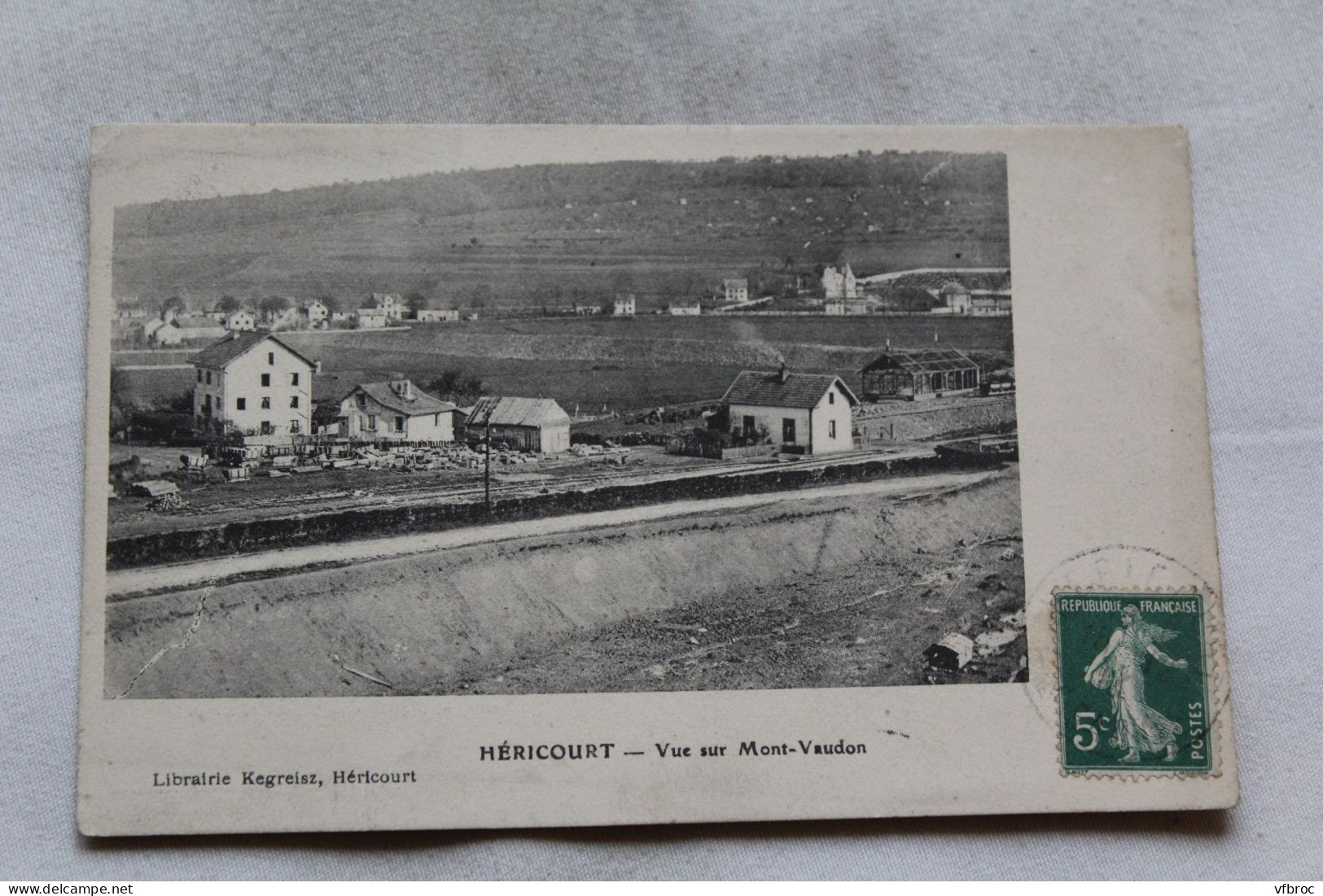 Cpa 1913, Héricourt, vue sur Mont Vaudon, Haute Saône 70