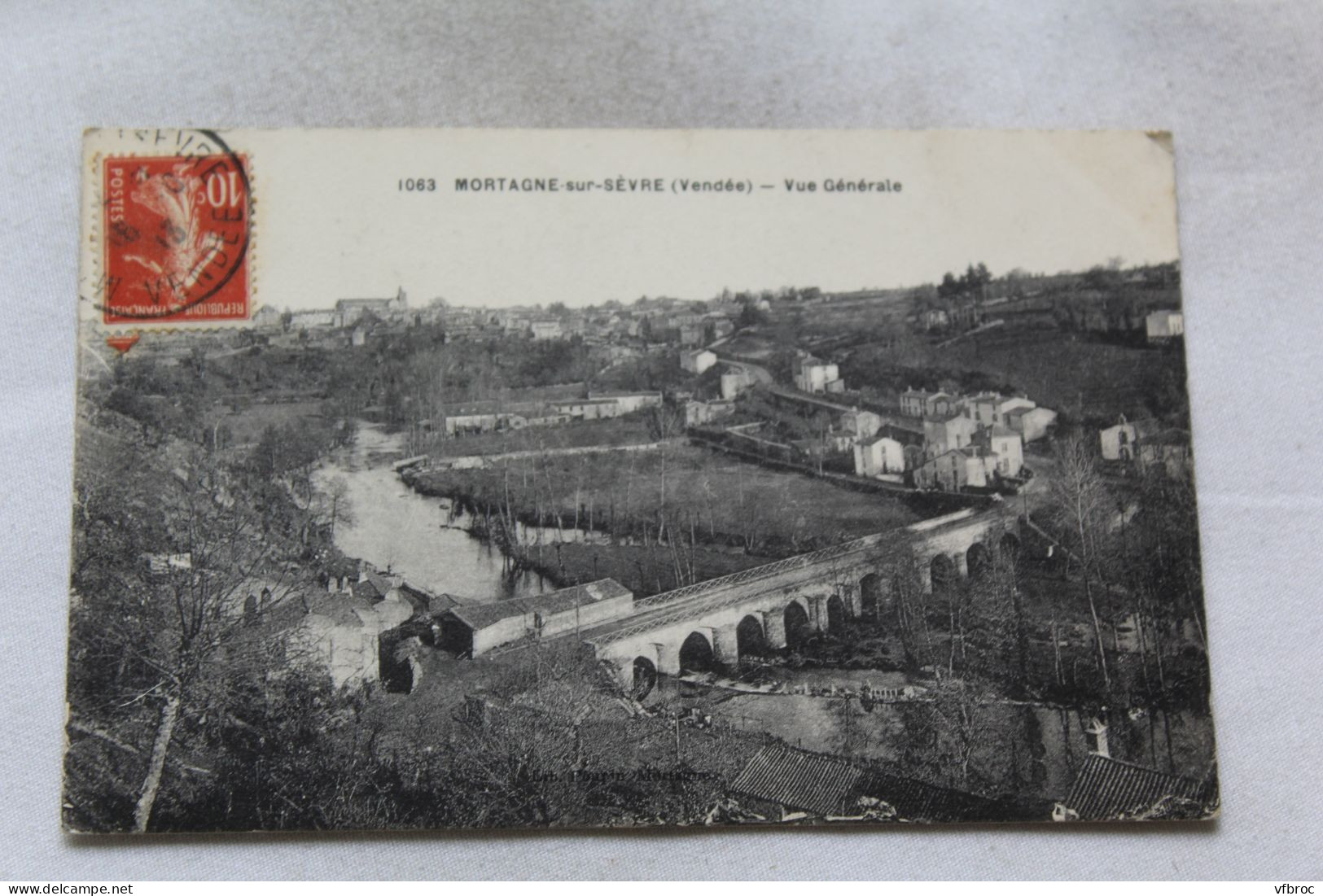 Cpa 1913, Mortagne sur Sevre, vue générale, Vendée 85