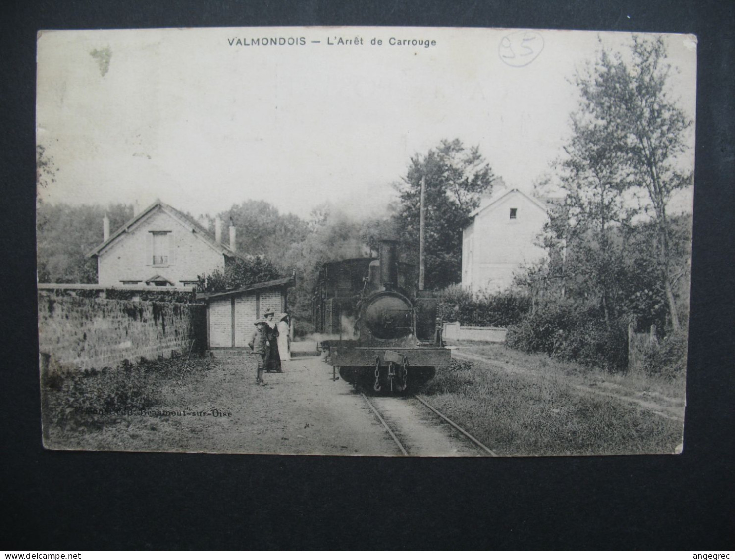 CPA 1914  Gare Valmondois - L'arrêt de Carrouge