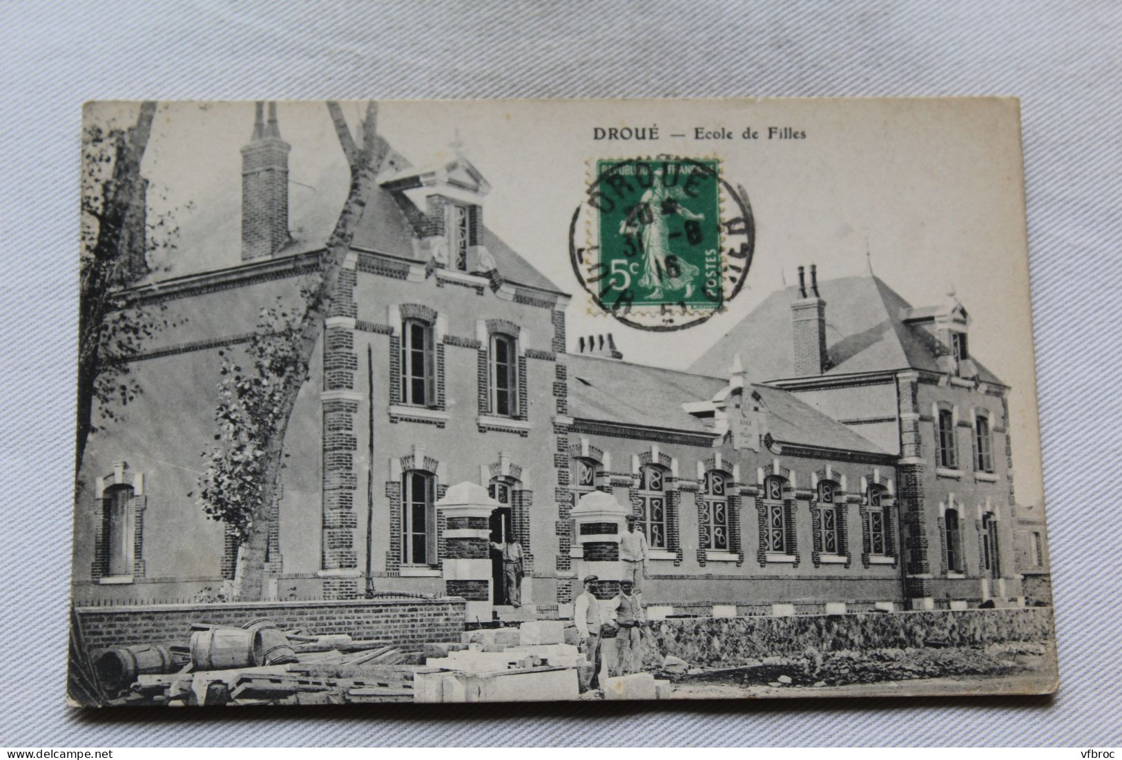 Cpa 1916, Droué, école de filles, Loir et Cher 41