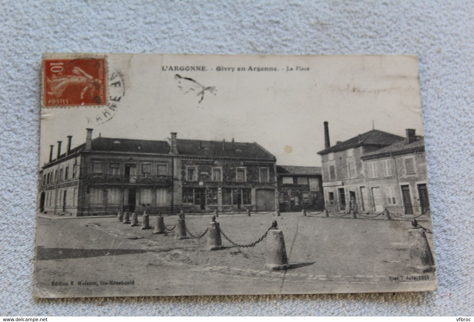 Cpa 1916, Givry en Argonne, la place, Marne 51