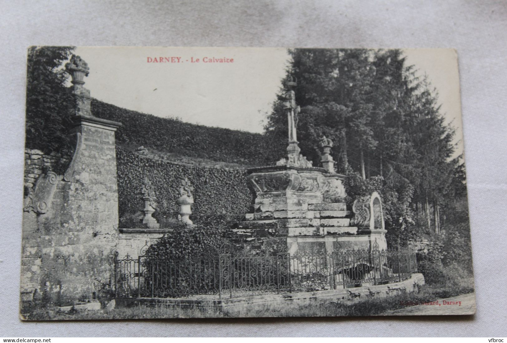 Cpa 1917, Darney, le calvaire, Vosges 88