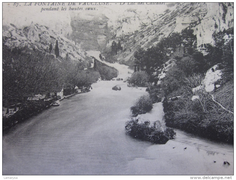 CPA 1917=>FONTAINE DE VAUCLUSE LE LAC DES CASCADES =>Carte Postale>Europe>France>[84]Vaucluse