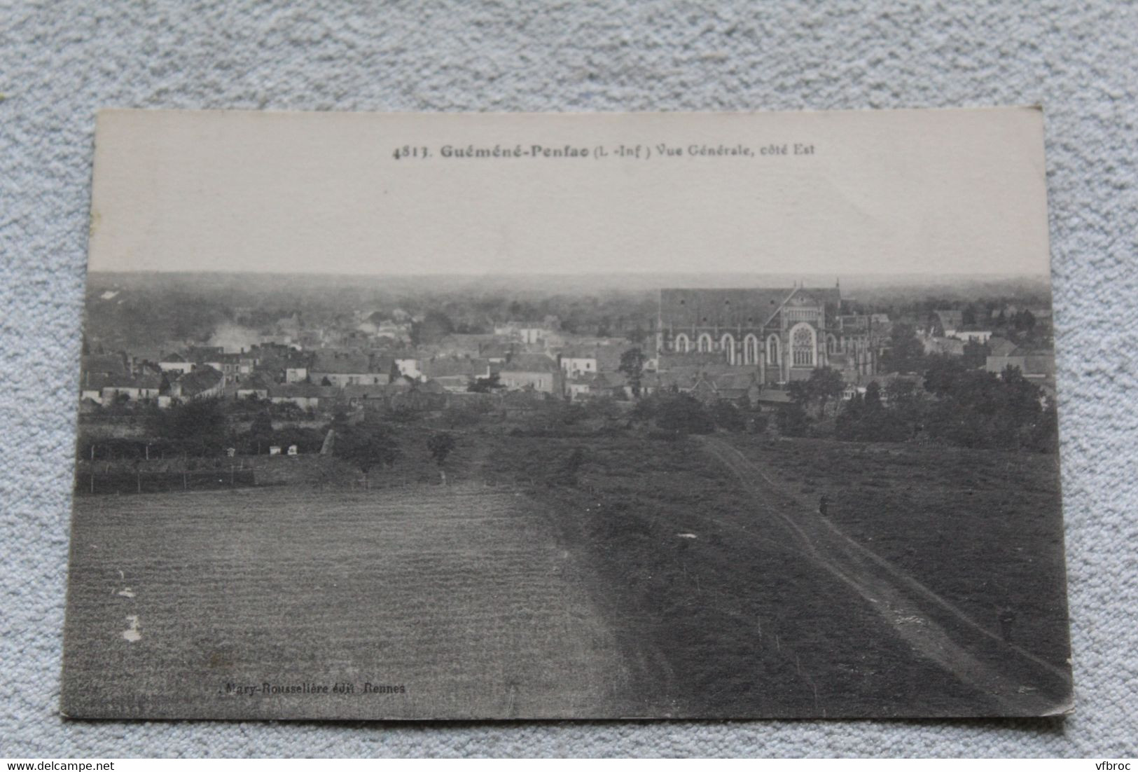 Cpa 1917, Guéméné Penfao, vue générale, côté Est , Loire atlantique 44