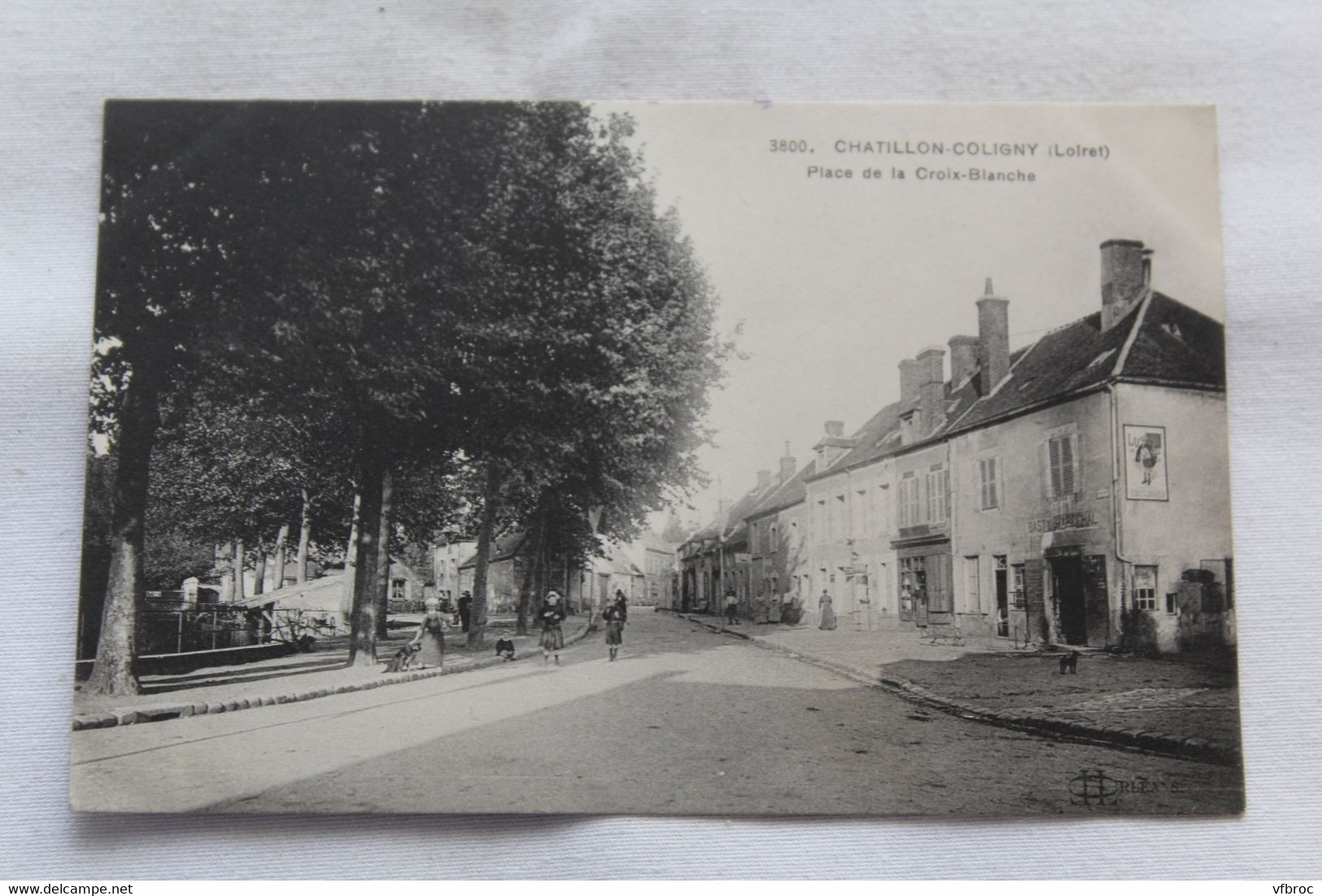 Cpa 1918, Chatillon Coligny, place de la croix Blanche, Loiret 45