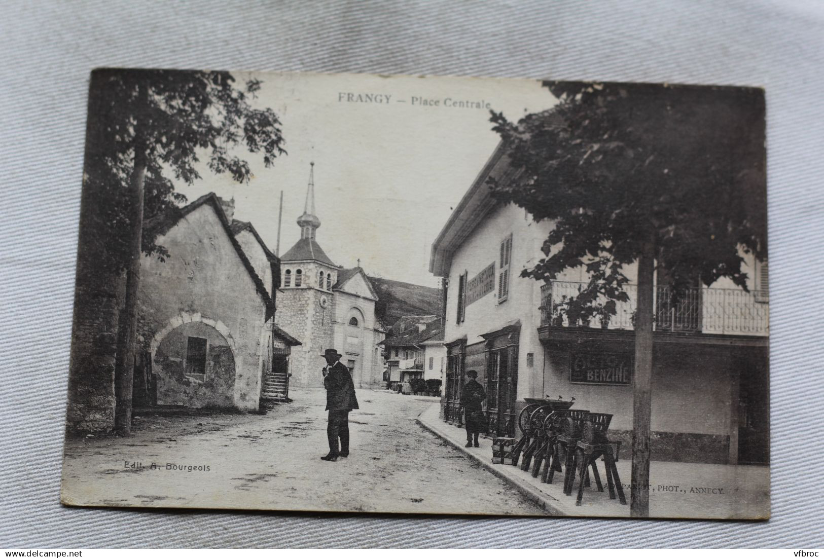 Cpa 1919, Frangy, place centrale, Haute Savoie 74