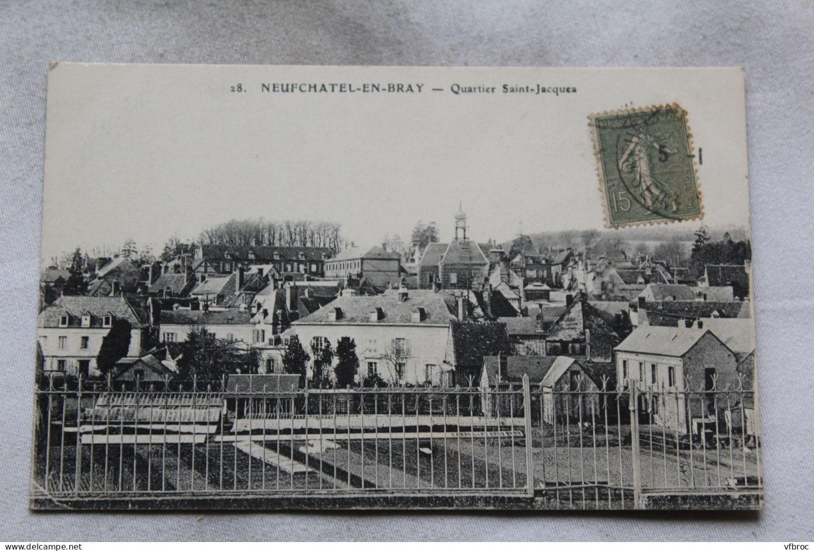 Cpa 1919, Neufchâtel en Bray, quartier saint Jacques, Seine Maritime 76