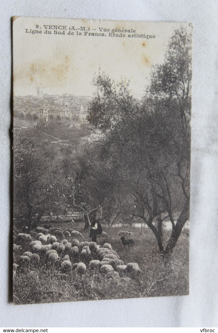 Cpa 1919, Vence, vue générale, Alpes maritimes 06