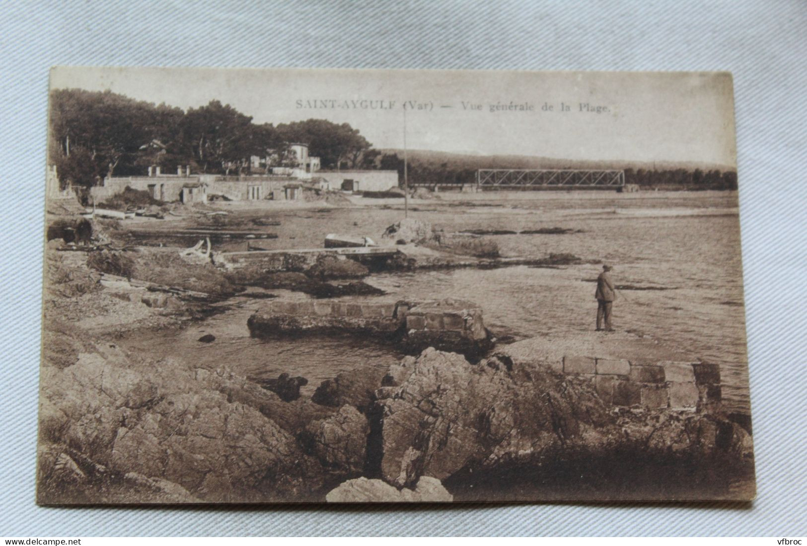 Cpa 1920, Saint Aygulf, vue générale de la plage, Var 83