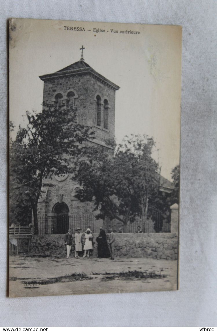 Cpa 1921, Tébessa, église, vue extérieure, Algérie