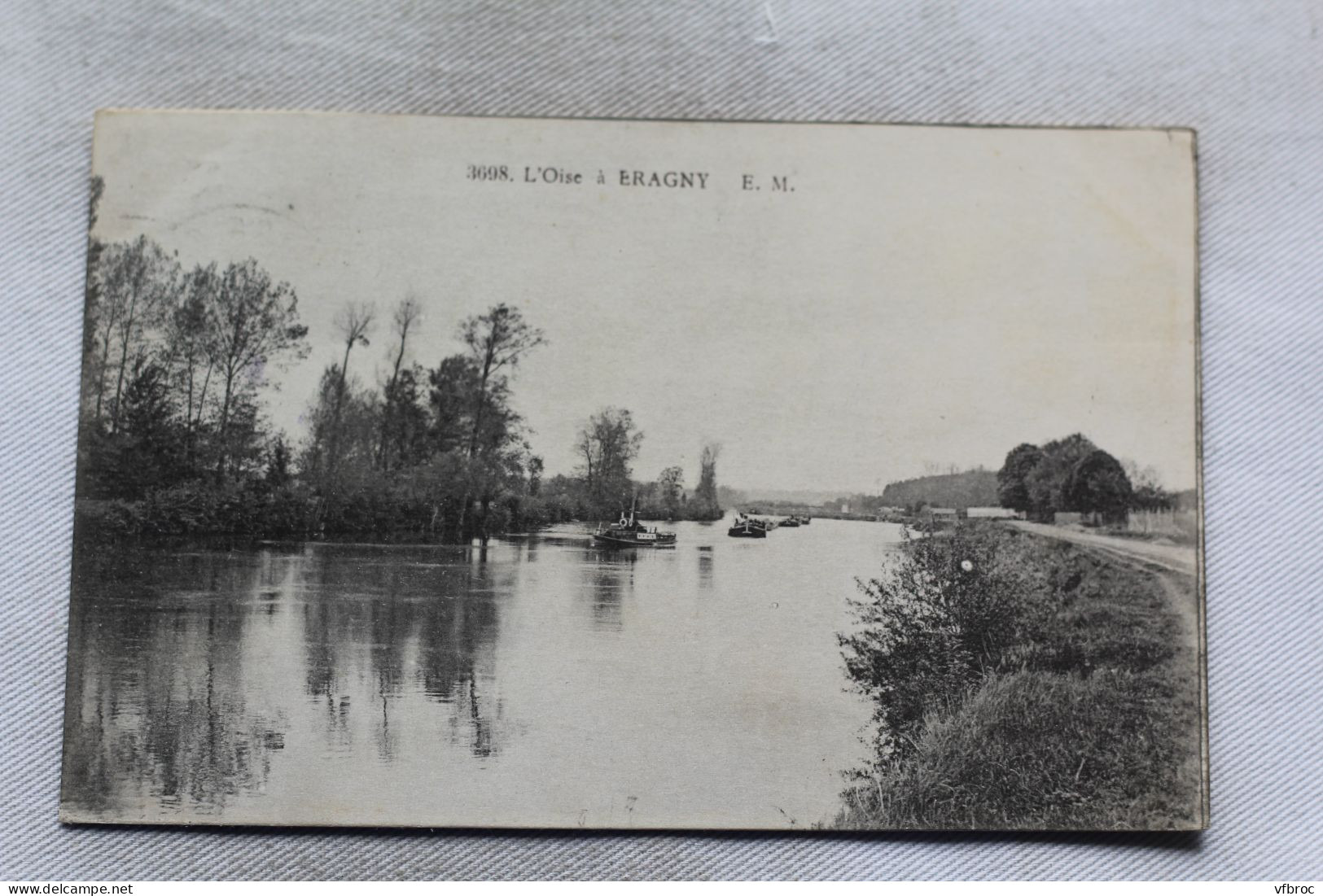 Cpa 1922, l'Oise à Eragny, Val d'Oise 95