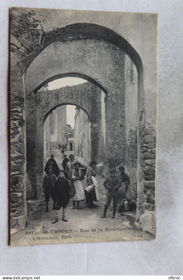 Cpa 1923, Saint Tropez, rue de la Miséricorde, Var 83