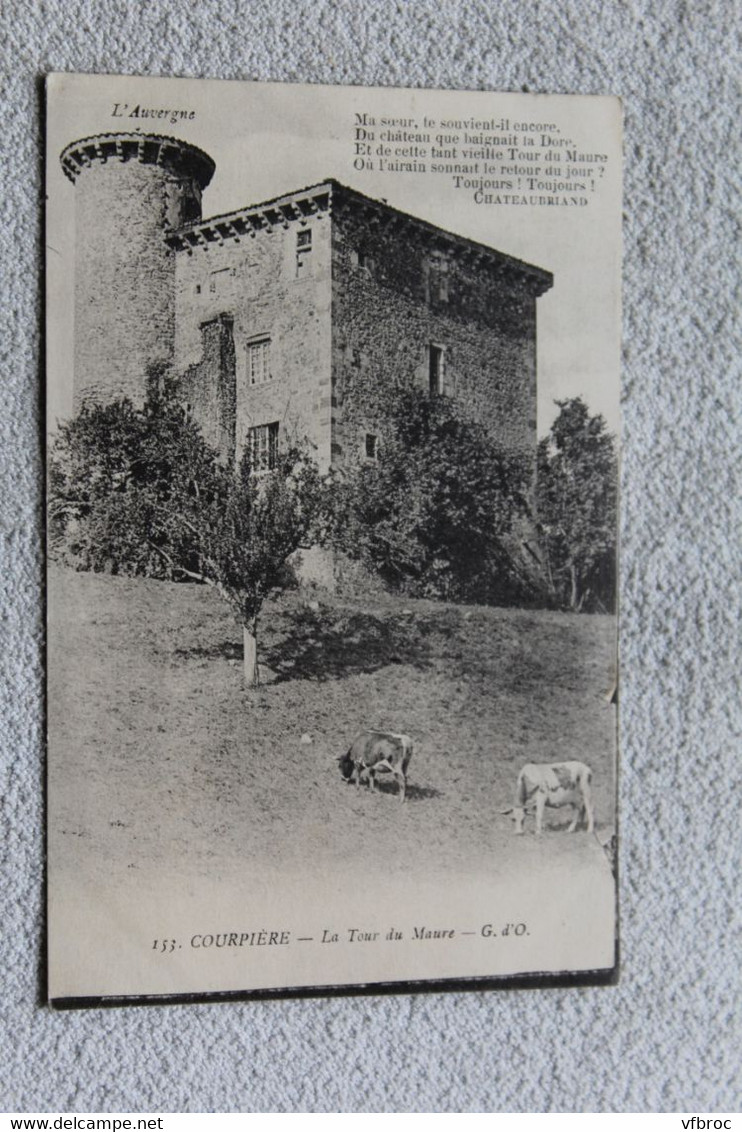 Cpa 1924, Courpière, la tour du Maure, Puy de Dôme 63