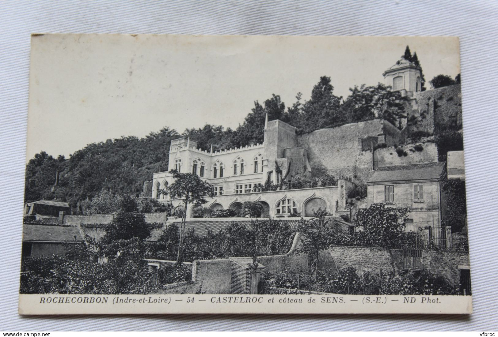 Cpa 1924, Rochecorbon, Castelroc et coteau de Sens, Indre et Loire 37