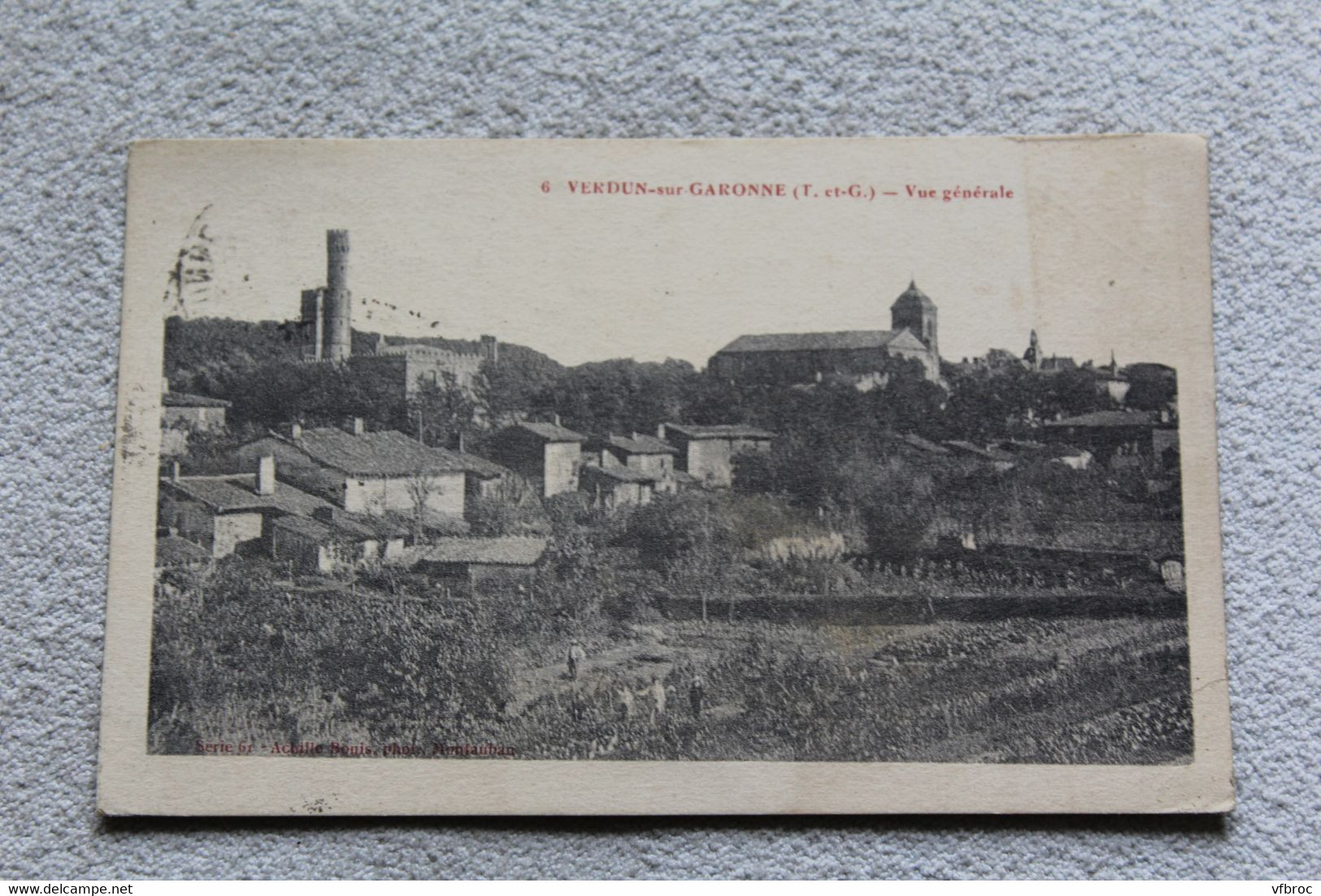 Cpa 1924, Verdun sur Garonne, vue générale, Tarn et Garonne 82