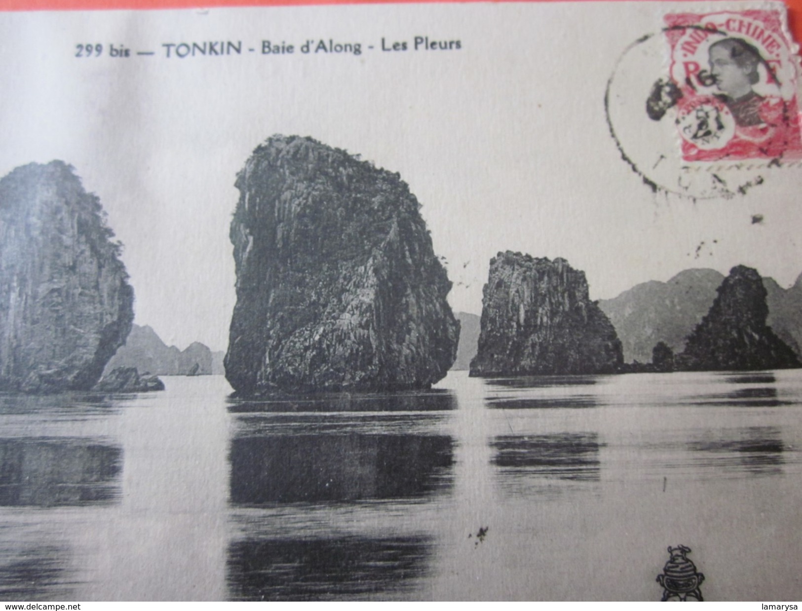 CPA 1927 Carte Postale Thème  Événement TONKIN Baie d'Along  Cochinchine Indochine Asie  Viêt-Nam Mandat français