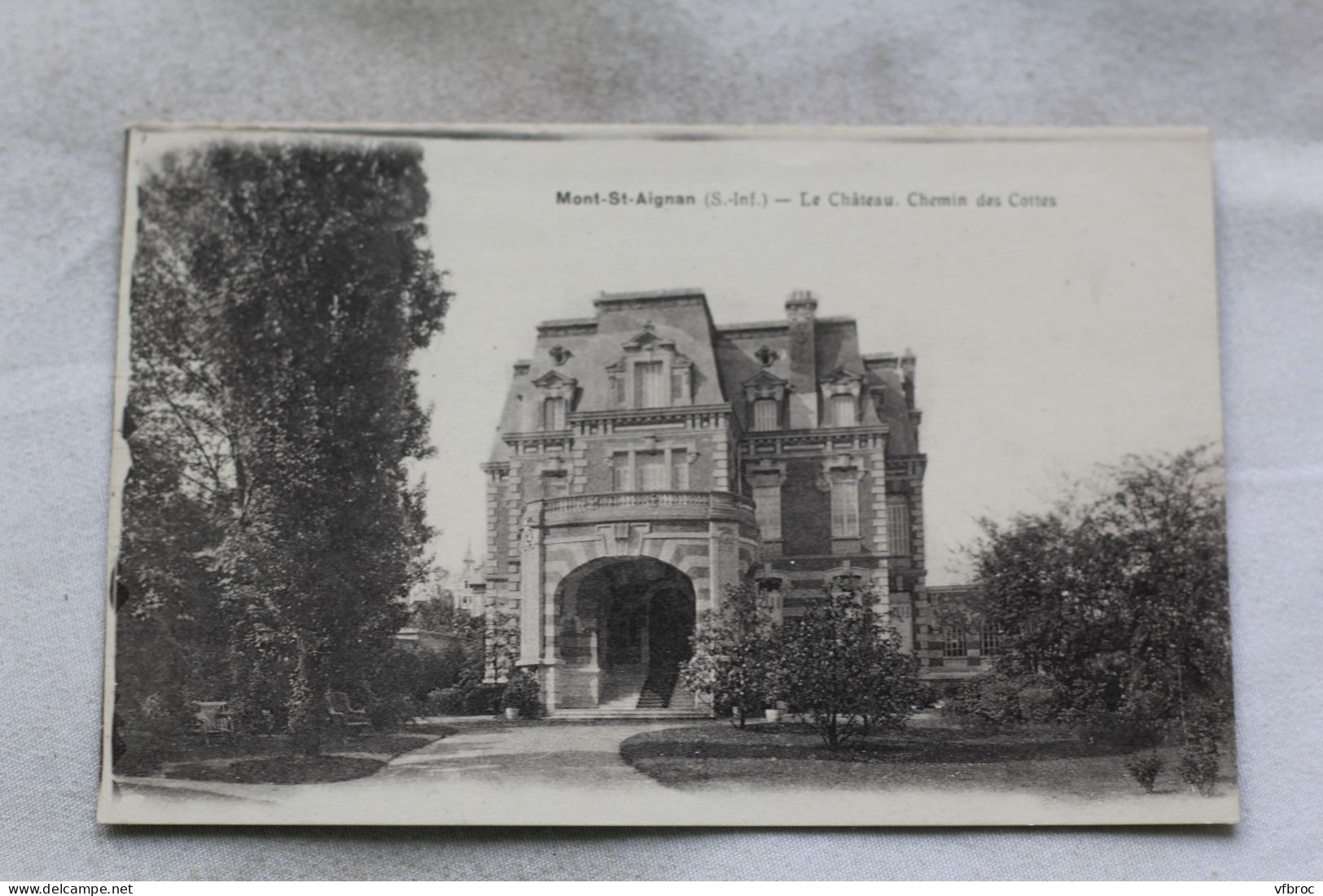 Cpa 1927, Mont saint Aignan, le château, chemin des Cottes, Seine Maritime 76