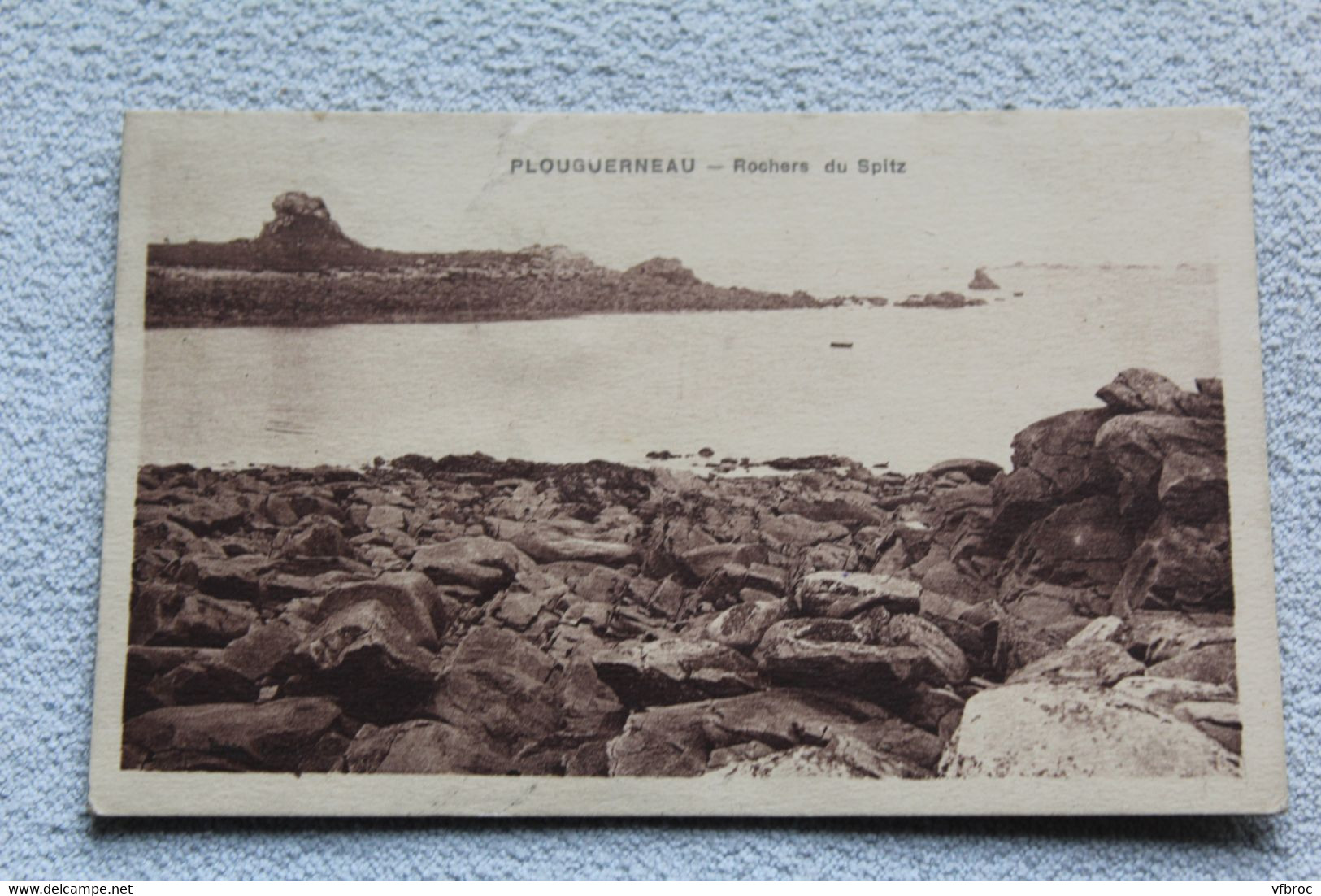 Cpa 1928, Plouguerneau, rochers du Spitz, Finistère 29