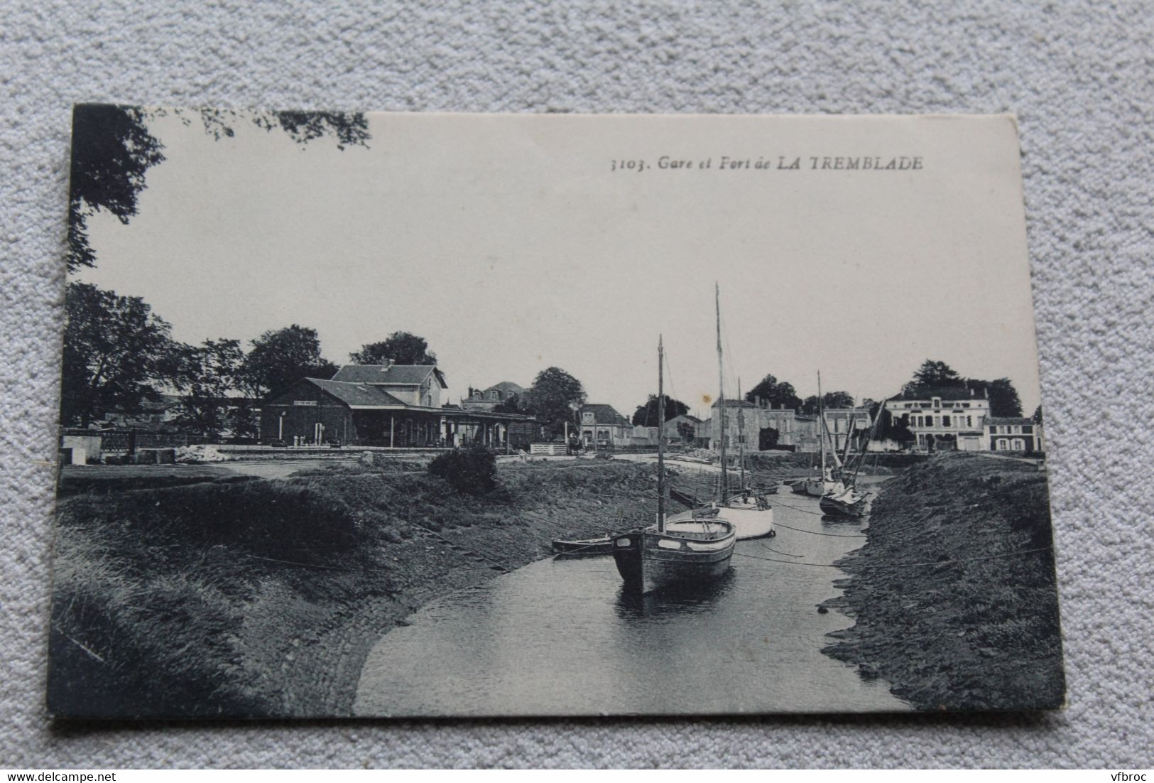 Cpa 1930, gare et port de la Tremblade, Charente maritime