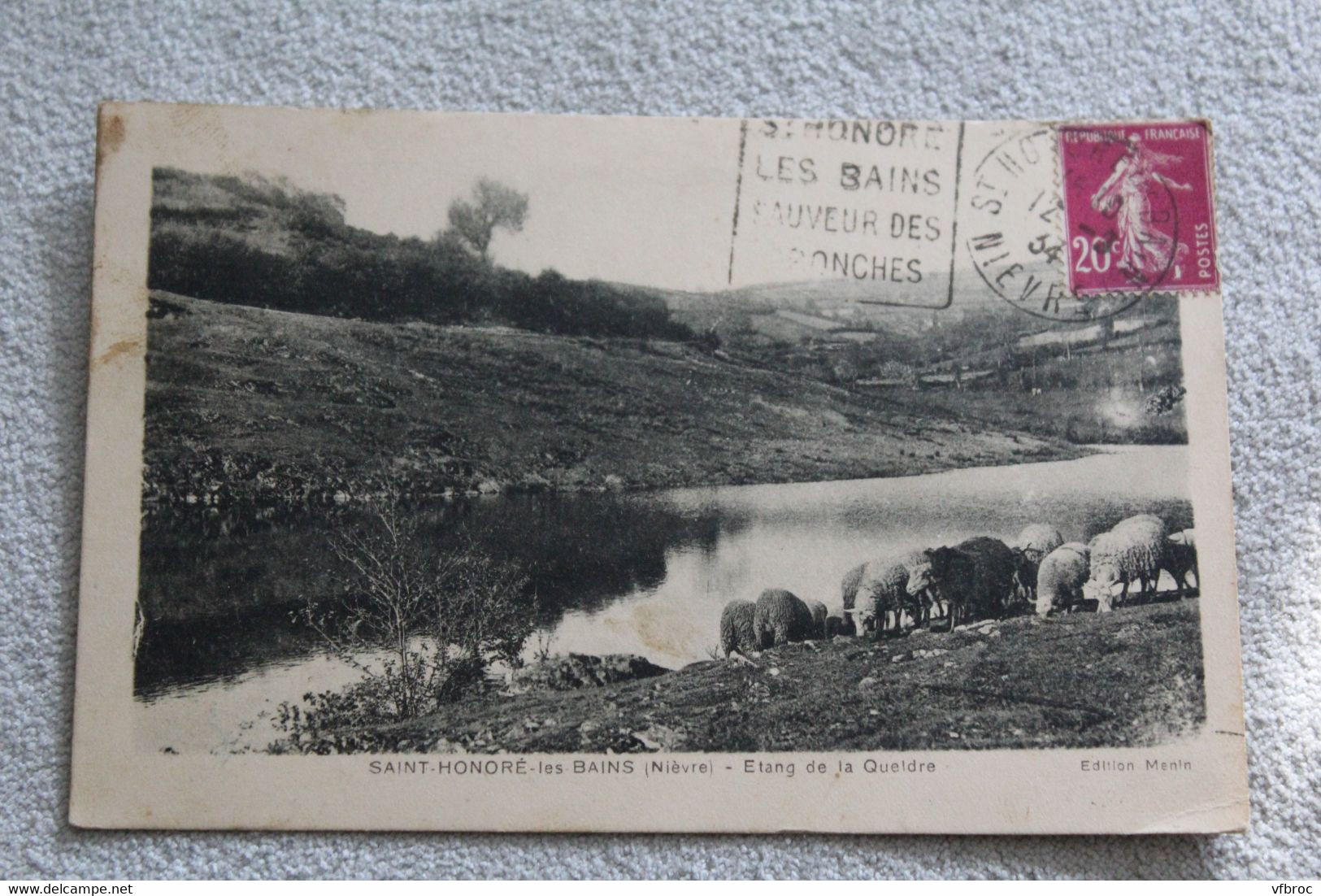 Cpa 1934, Saint Honoré les Bains, étang de la Queldre, Nièvre 58