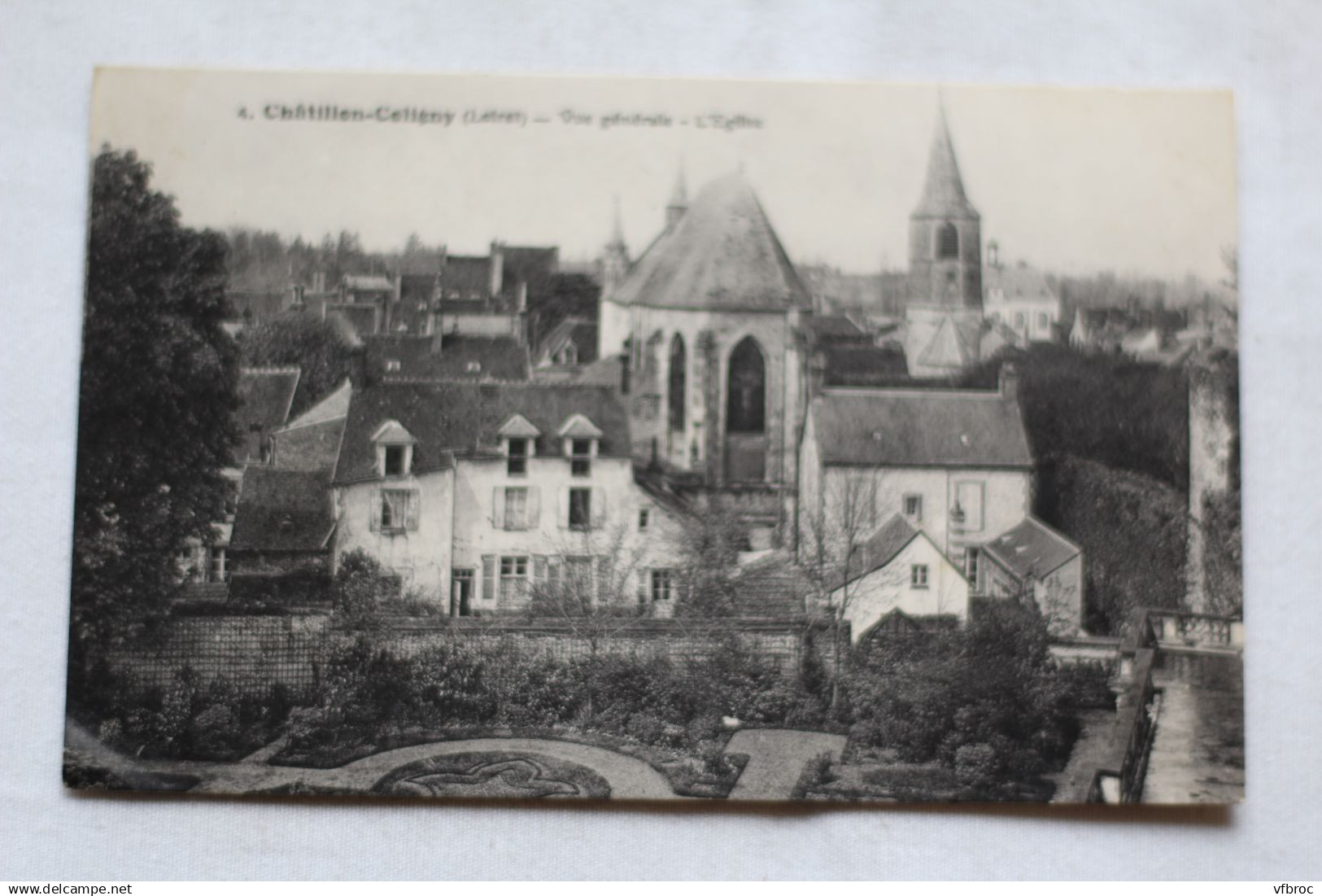 Cpa 1936, Chatillon Coligny, vue générale, l'église, Loiret 45