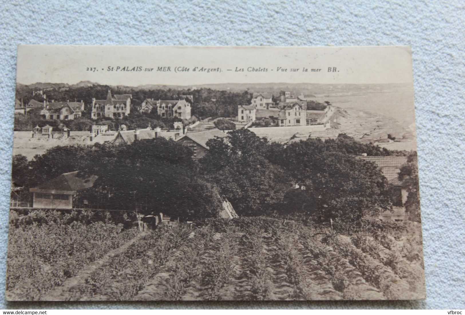 Cpa 1937, saint Palais sur mer, les chalets, vue sur la mer, Charente maritime 17