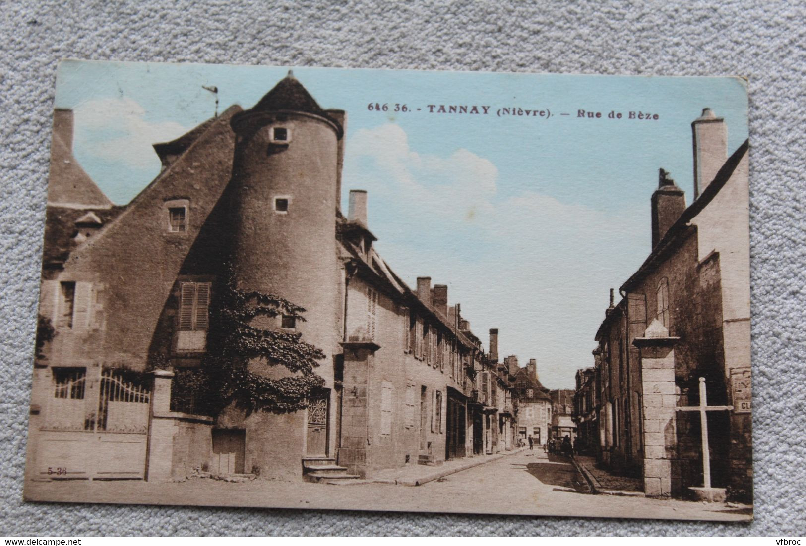 Cpa 1938, Tannay, rue de Bèze, Nièvre 58