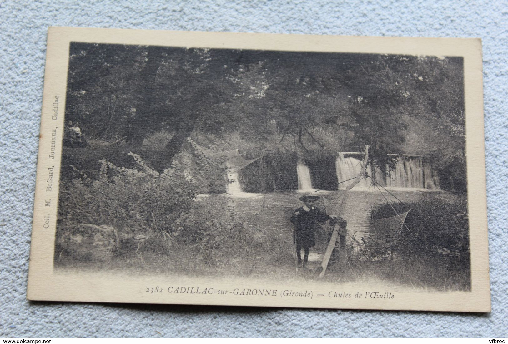 Cpa 1940, Cadillac sur Garonne, chutes de l'Oeuille, Gironde 33