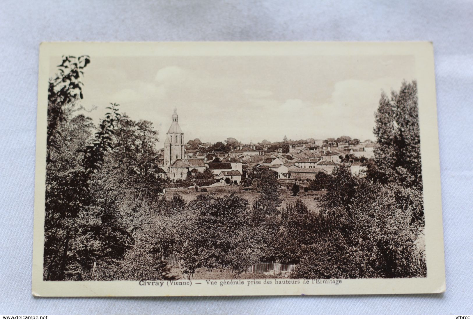 Cpa 1940, Civray, vue générale prise des hauteurs de l'Ermitage, Vienne 86