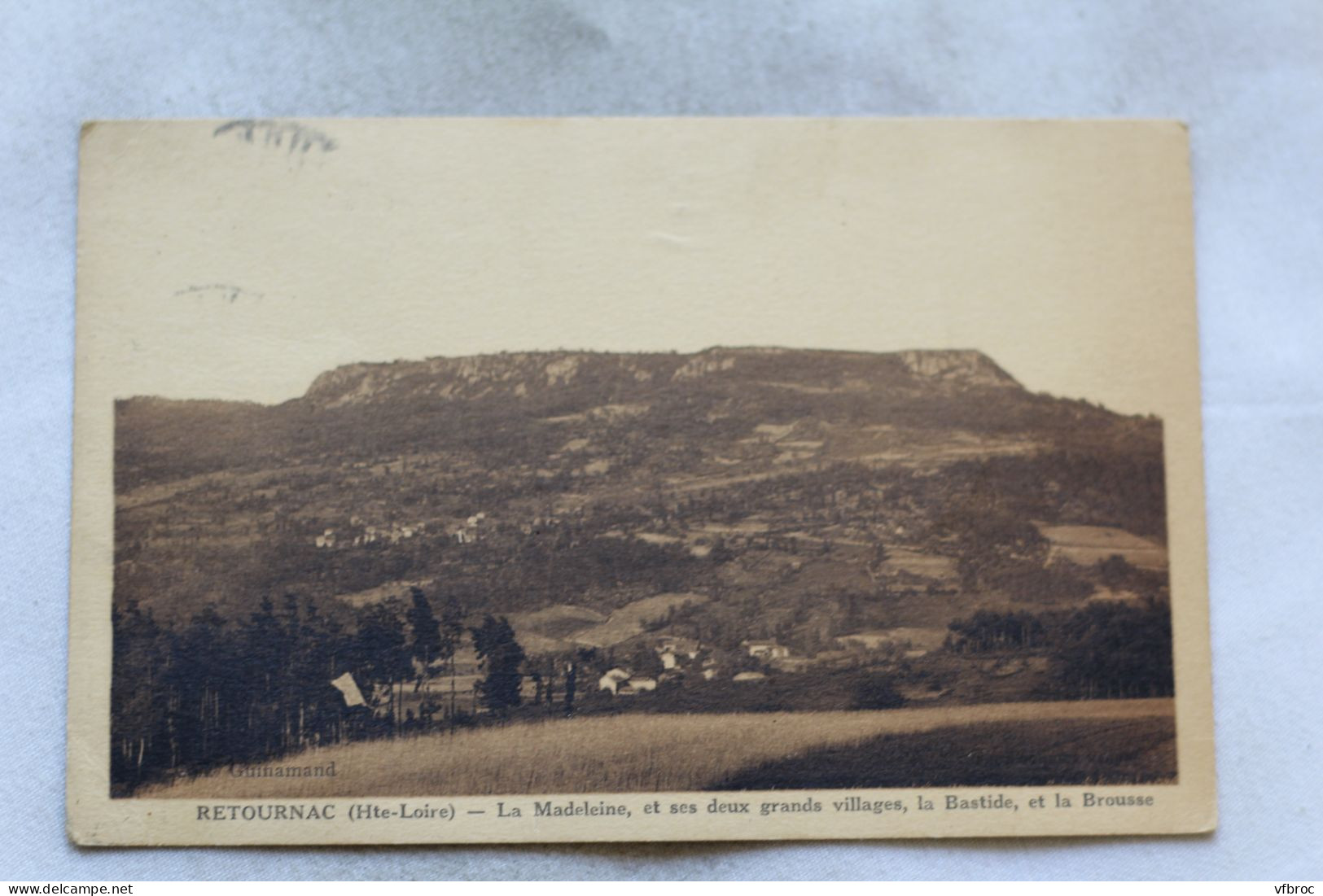 Cpa 1941, Retournac, la Madeleine et ses deux grands villages, la Bastide et la Brousse, Haute Loire 43