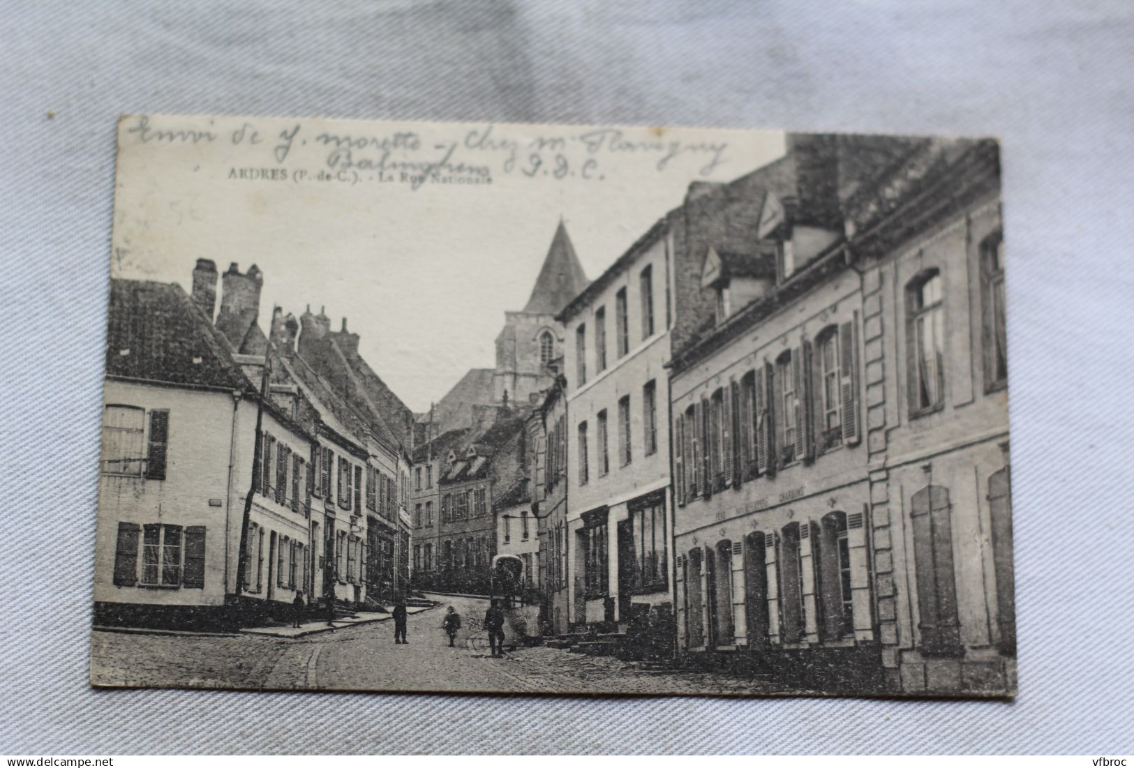 Cpa 1944, Ardres, la rue Nationale, Pas de Calais 62