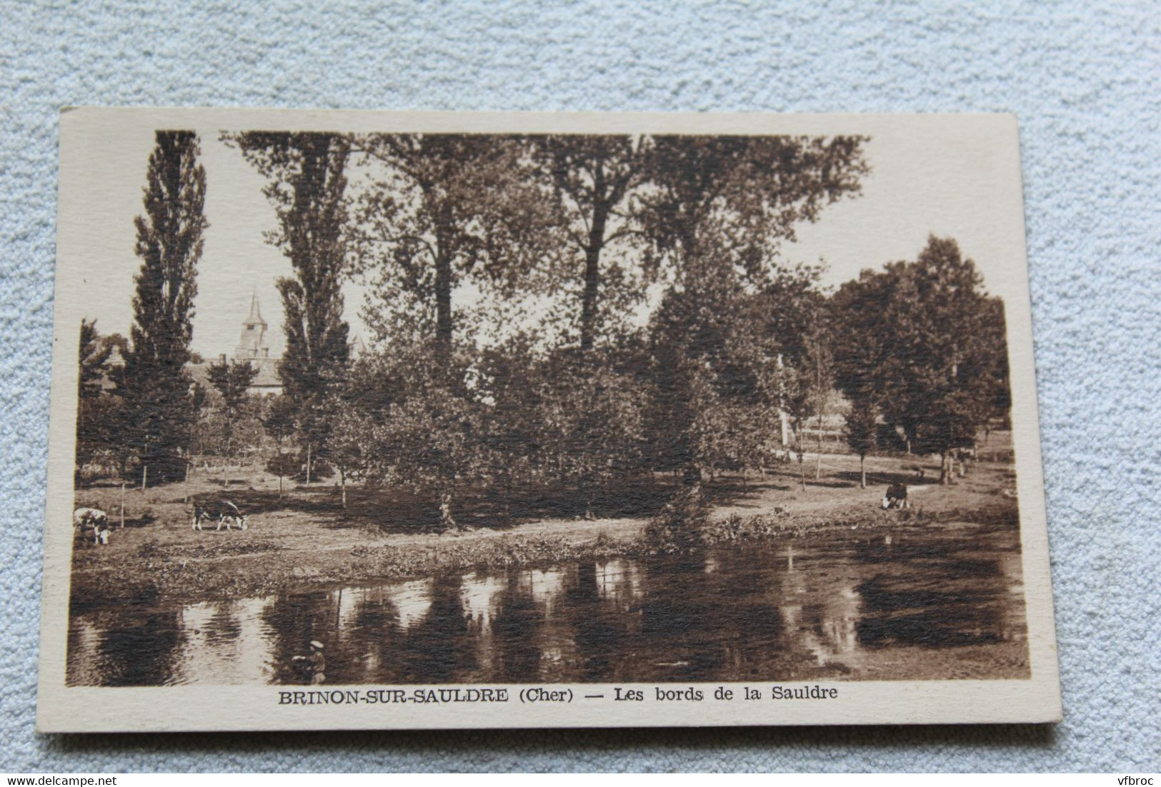 Cpa 1948, Brinon sur Sauldre, les bords de la Sauldre, Cher 18