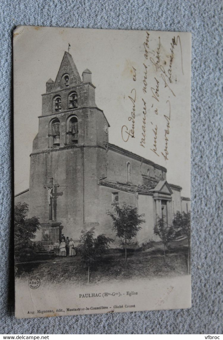 Cpa 196, Paulhac, église, haute Garonne 31