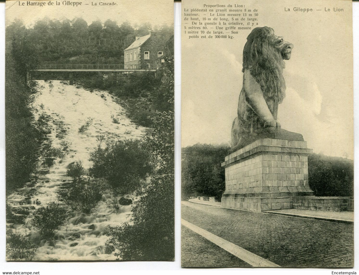 CPA - 2 Cartes Postales  - Belgique - Barrage de la Gileppe  (AT17447)