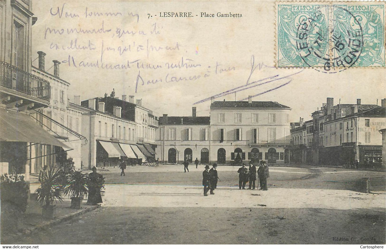 CPA 33 Gironde Lesparre Medoc Place Gambetta