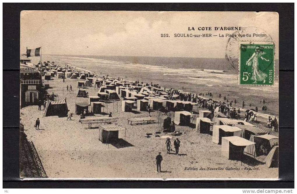 CPA 33 - La Cote d'argent - Soulac-sur-Mer - La Plage vue du Ponton