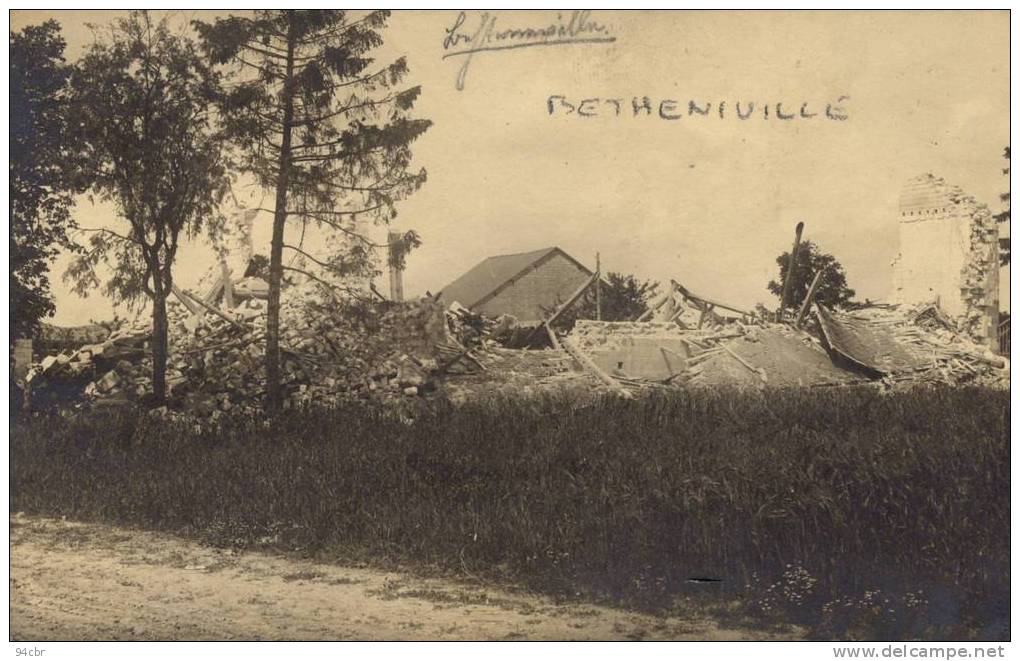 CPA (51) BETHENIVILLE (carte photo allemande )