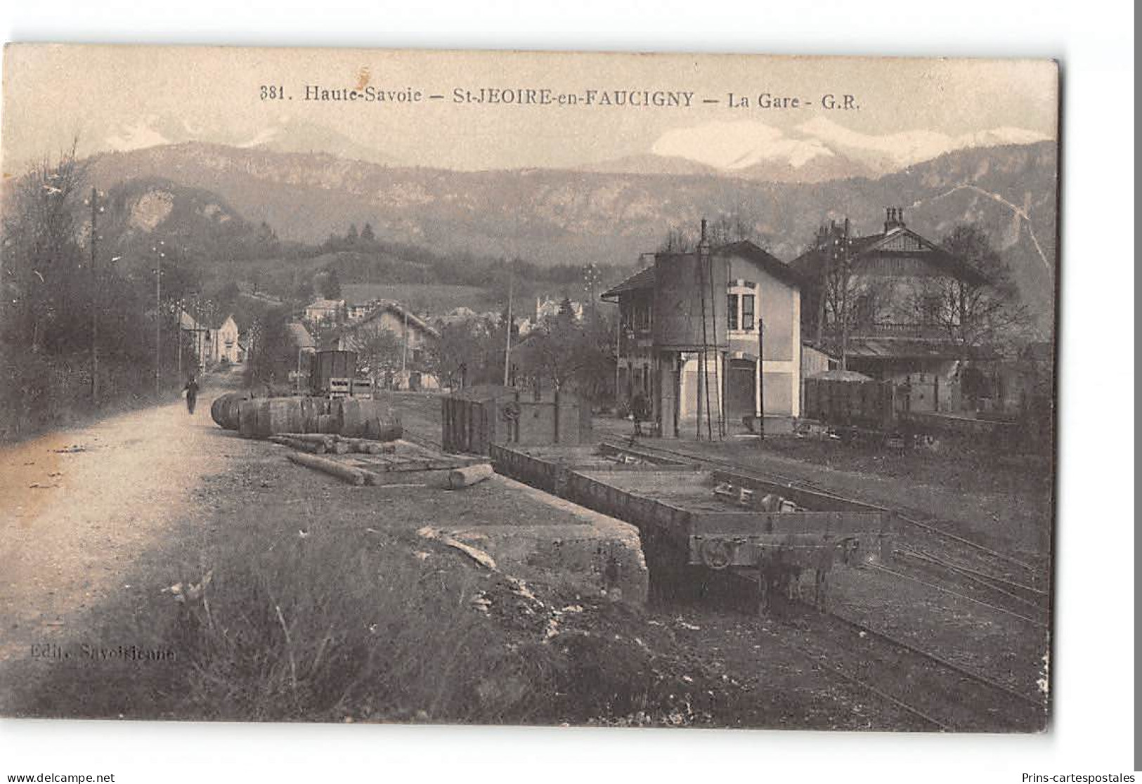 CPA 74 St Saint Jeoire en Faucigny la gare