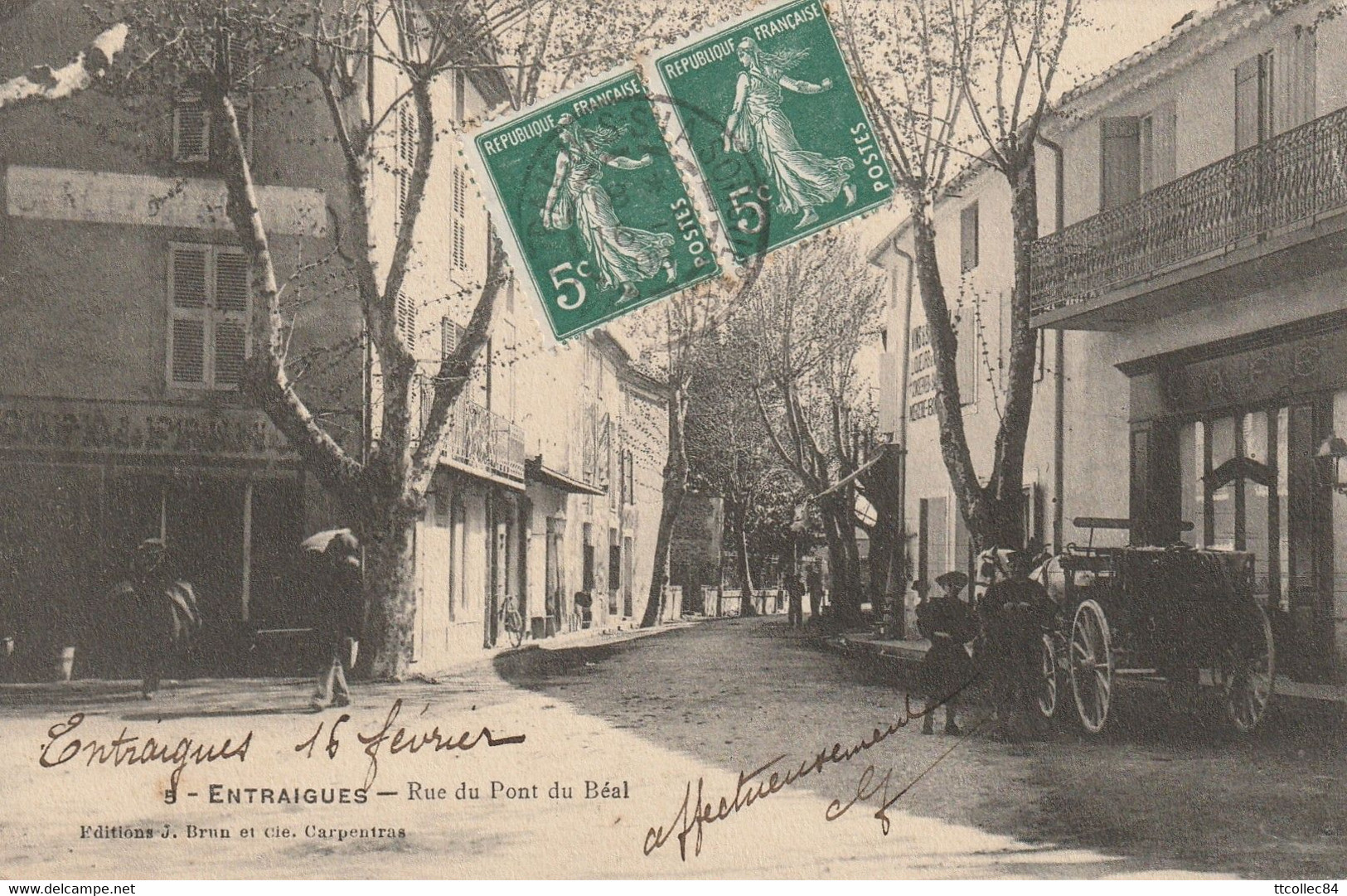 CPA-84-ENTRAIGUES-Rue du pont de Béal-Animée