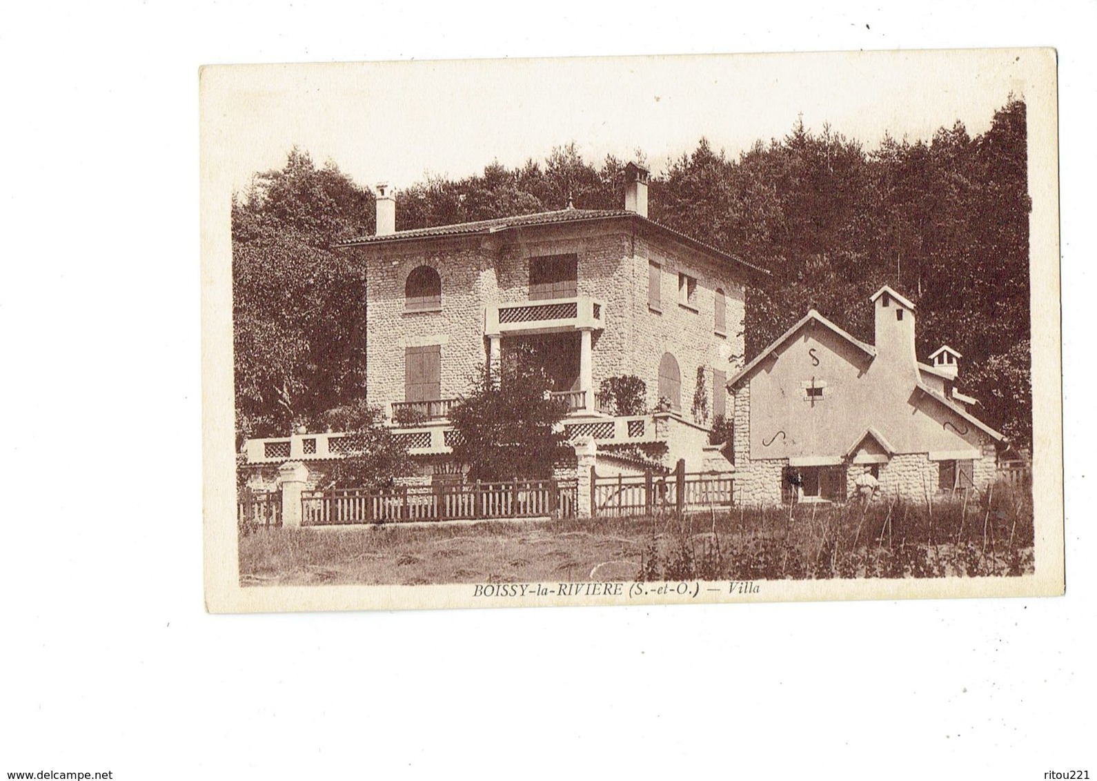 cpa - 91 - Boissy-la-Rivière - Villa -