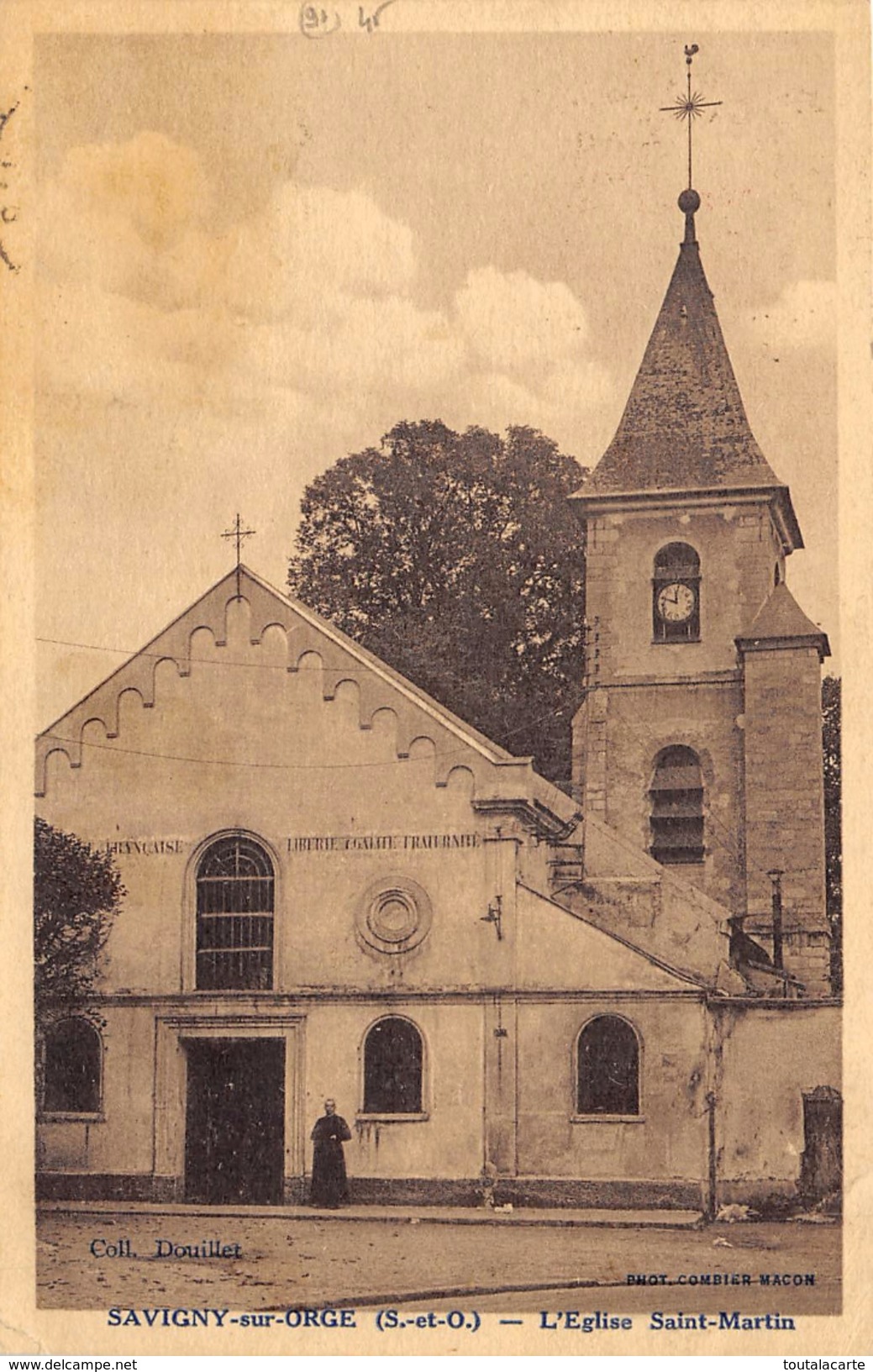 CPA 91 SAVIGNY SUR ORGE L EGLISE 1938