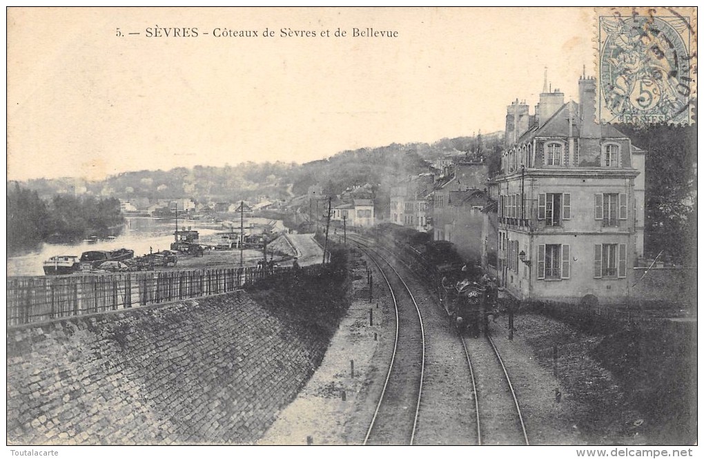 CPA 92 SEVRES COTEAUX DE SEVRES ET DE BELLEVUE 1906