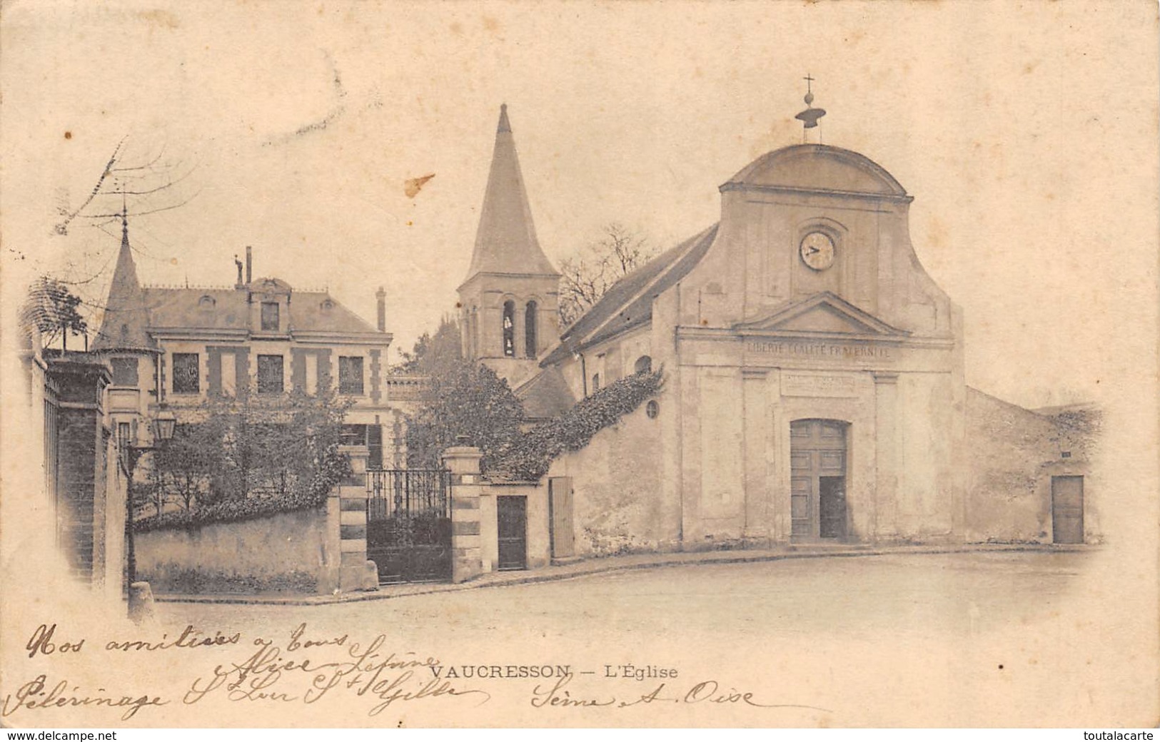 CPA 92 VAUCRESSON L EGLISE 1901