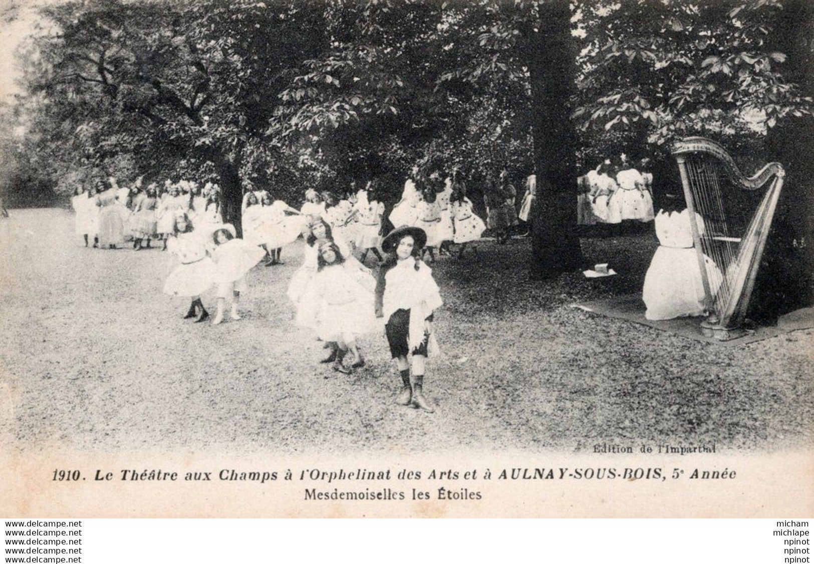 CPA 93 AULNAY SOUS BOIS  - le théatre aux champs  mesdemoiselles les étoiles