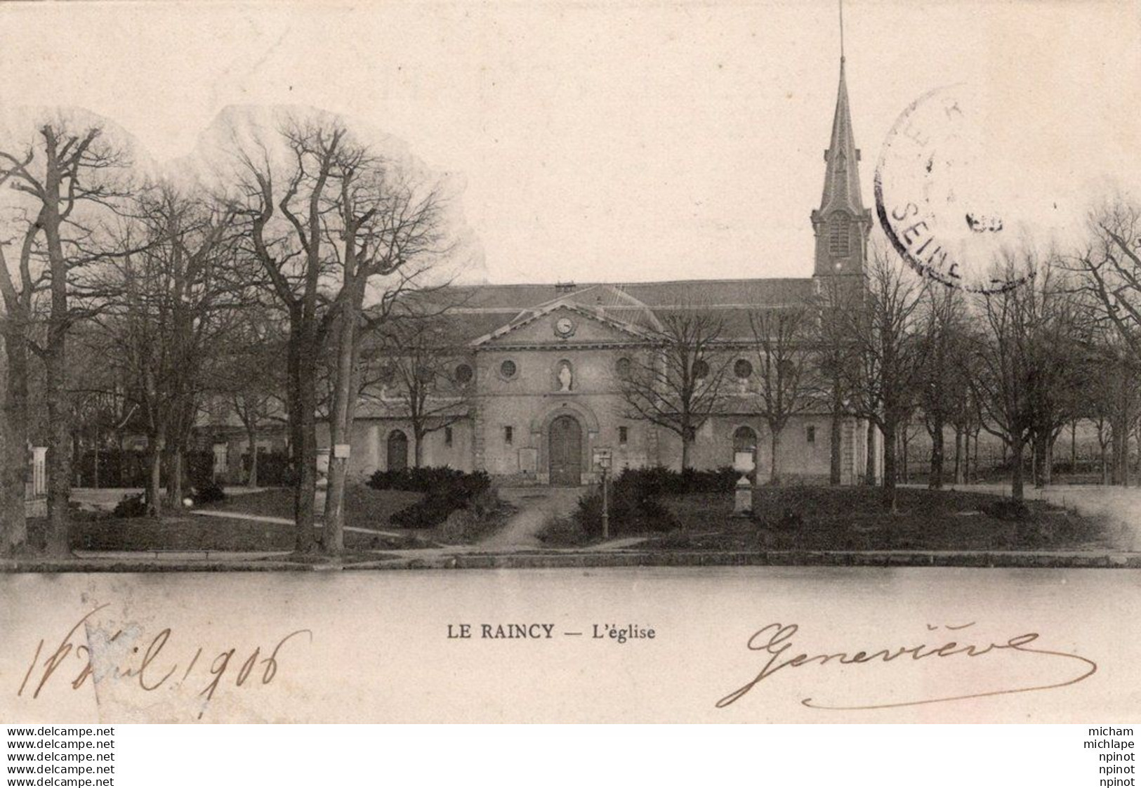 CPA 93 LE RAINCY -  l'eglise