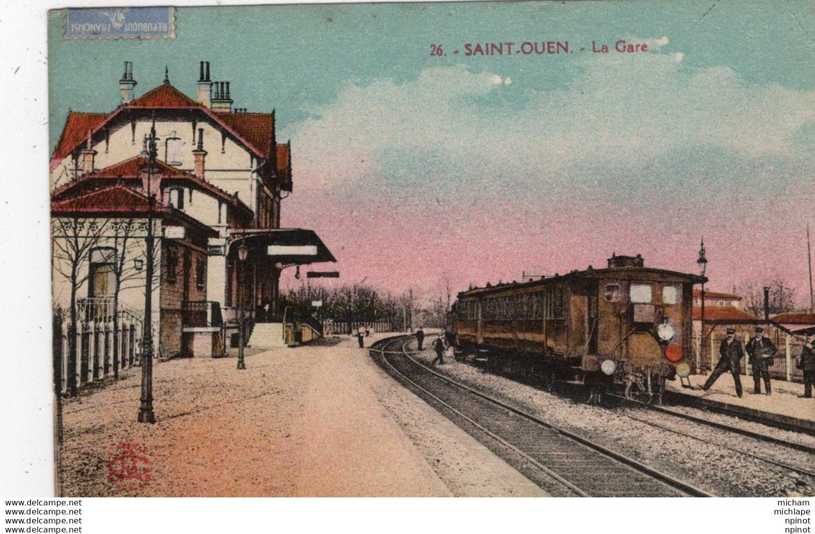 CPA 93 SAINT OUEN  - la gare